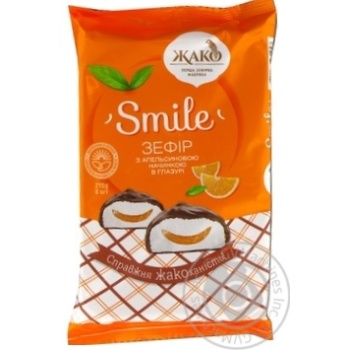 Jaco Smile Marshmallow with orange filling in glaze 215g - buy, prices for MegaMarket - photo 1