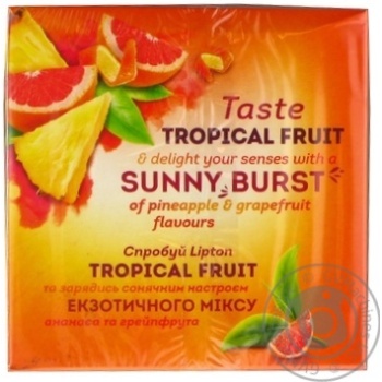 Чай черный Lipton Tropical Fruit с ананасом и грейпфрутом 20пак купить, цены на МегаМаркет - фото 4