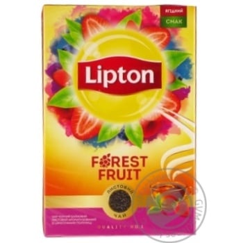 Lipton Forest Fruit with pieces of strawberries black tea 80g - buy, prices for MegaMarket - photo 1
