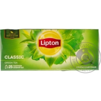 Lipton Зеленый чай в пакетиках Classic 25шт купить, цены на МегаМаркет - фото 1