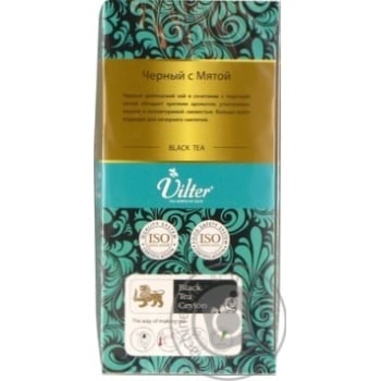 Black pekoe tea Vilter with mint Ceylon 25x2g teabags - buy, prices for MegaMarket - photo 3