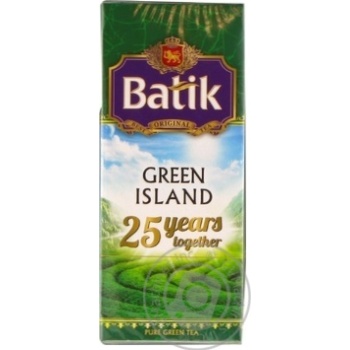Чай зелений Batik Green Island 25шт 1.75г купити, ціни на МегаМаркет - фото 1