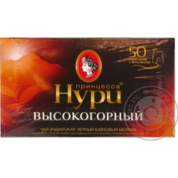 Чай Принцесса Нури черный Высокогорный 50*2г купить, цены на МегаМаркет - фото 1