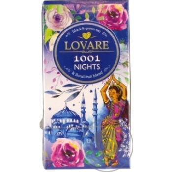 Чай Lovare 1001 Ночь чорный и зеленый листовой с ягодами и фруктами 24шт*2г купить, цены на МегаМаркет - фото 1