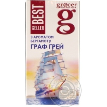 Grace Earl Grey with bergamot black tea 25pcs 50g - buy, prices for MegaMarket - photo 1