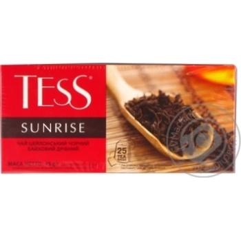 Чай Tess чорний Sunrise 25*1.8г купити, ціни на МегаМаркет - фото 1