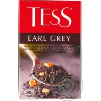 Tess Earl Grey Black Tea with bergamot 90g - buy, prices for MegaMarket - photo 1