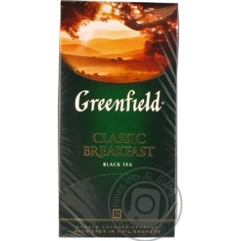Greenfield Classic Breakfast black tea 25pcs*2g - buy, prices for MegaMarket - photo 1