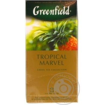 Greenfield Tropical Marvel green tea 25*2g - buy, prices for MegaMarket - photo 1