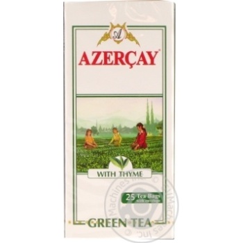 Чай Azercay зелений з чабрецем 25х2г х24 купить, цены на МегаМаркет - фото 1