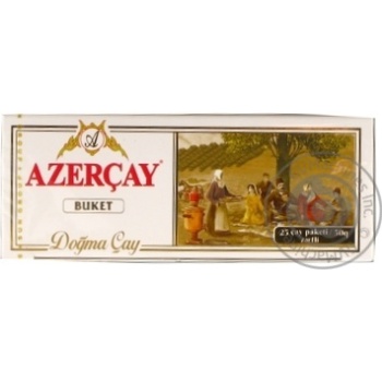 Black pekoe tea Azercay Buket 25x2g teabags - buy, prices for MegaMarket - photo 1