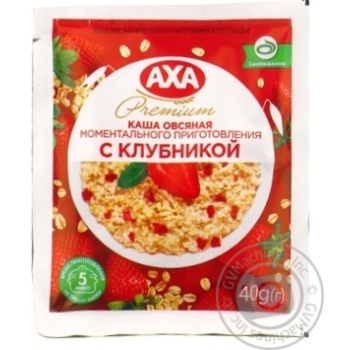 Каша овсяная Аха с клубникой моментального приготовления 40г купить, цены на МегаМаркет - фото 1