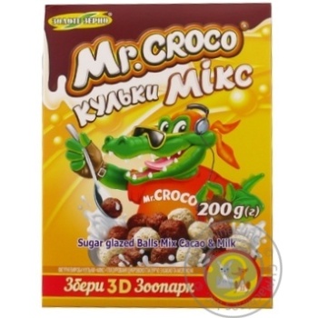 Zolote Zerno Mr.Croco Sugar Glazed Balls Mix Cacao and Milk 200g - buy, prices for EKO Market - photo 1