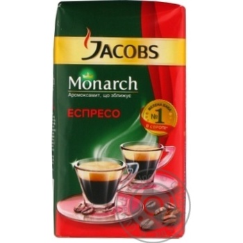 Кофе Jacobs Monarch Эспрессо молотый 230г купить, цены на МегаМаркет - фото 1