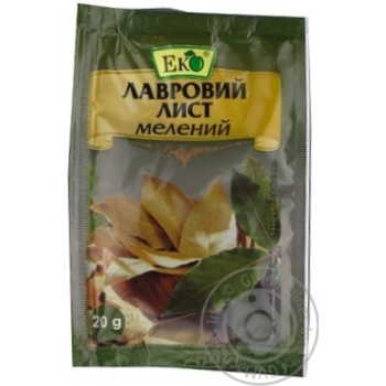 Лавровий лист Еко мелений 20г купити, ціни на МегаМаркет - фото 1