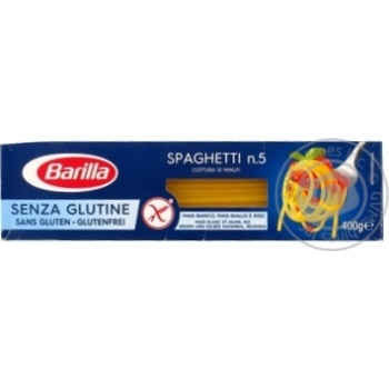 Макаронные изделия Barilla Spaghetti №5 Senza Glutine 400г купить, цены на МегаМаркет - фото 1