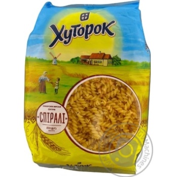 Макаронні вироби Хуторок спіралі 800г купити, ціни на МегаМаркет - фото 1