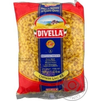 Макарони Divella Chifferini Lisci 48 500г х24 купить, цены на МегаМаркет - фото 1