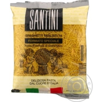 Макаронні вироби Santini Spaghetti Tagliati 74 500г купити, ціни на МегаМаркет - фото 1