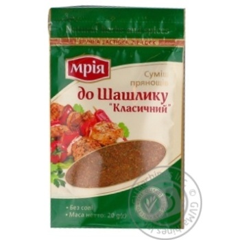 Суміш прянощів Мрія до шашлику Класичний 20г купити, ціни на МегаМаркет - фото 1