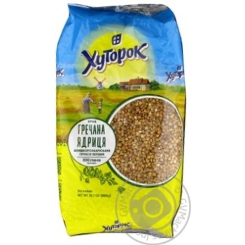 Крупа Гречана Хуторок 800г купити, ціни на МегаМаркет - фото 1