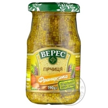 Гірчиця Верес Французька 190г купити, ціни на МегаМаркет - фото 1