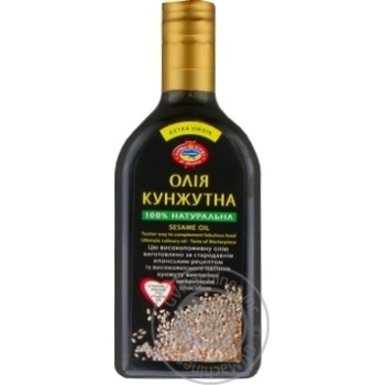 Масло Голден Кингз Оф Юкрейн кунжутное первого холодного отжима нерафинированное недезодорированное 350мл купить, цены на МегаМаркет - фото 1
