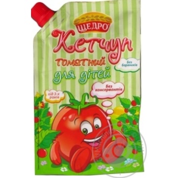 Кетчуп Щедро Томатний для дітей 190г купити, ціни на МегаМаркет - фото 2