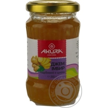 Jam Akura gingery with sugar 200g glass jar - buy, prices for MegaMarket - photo 1