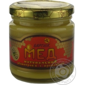 Мед Братник разнотравье натуральный с прополисом 250г купить, цены на МегаМаркет - фото 1
