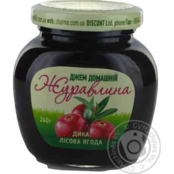 Джем Шарм домашний из клюквы 240г купить, цены на МегаМаркет - фото 1