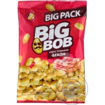 Арахіс Big Bob смажений солоний зі смаком бекону 130г купити, ціни на МегаМаркет - фото 4