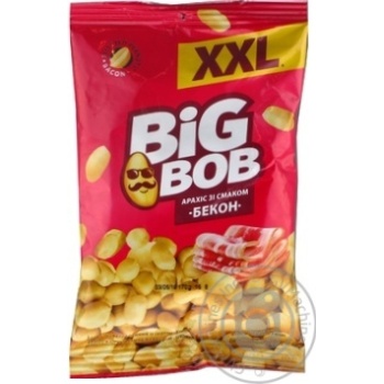 Арахіс Big Bob смажений зі смаком бекону 170г купити, ціни на МегаМаркет - фото 3