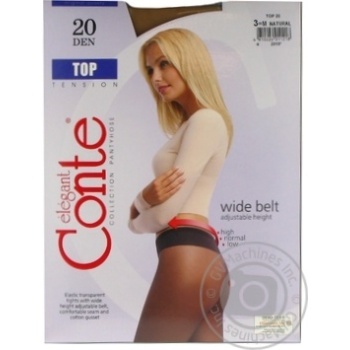 Tights Conte natural polyamide for women 20den 3size - buy, prices for MegaMarket - photo 1