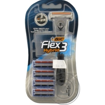 Бритва чоловіча BIC Flex 3 Hybrid 4шт купити, ціни на МегаМаркет - фото 3