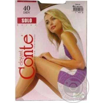 Колготы женские Conte Solo 40ден р.4 Natural - купить, цены на ULTRAMARKET - фото 5