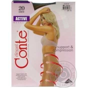 Conte Active 20 den Women's Bronz Tights Size 4 - buy, prices for MegaMarket - photo 5