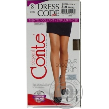 Колготки жіночі Conte Elegant Dress Code 8den Bronz р.3 - купити, ціни на Восторг - фото 3