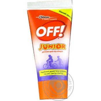 Крем против комаров OFF! Junior  Экстрим 50мл купить, цены на МегаМаркет - фото 1