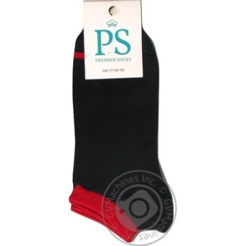 Шкарпетки Premier Socks чоловічі чорні 27р - купити, ціни на NOVUS - фото 1