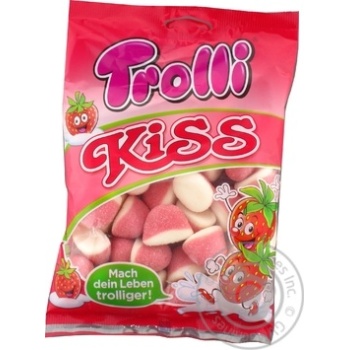 Конфеты Trolli Клубничный поцелуй фруктовые жевательные 200г купить, цены на МегаМаркет - фото 1