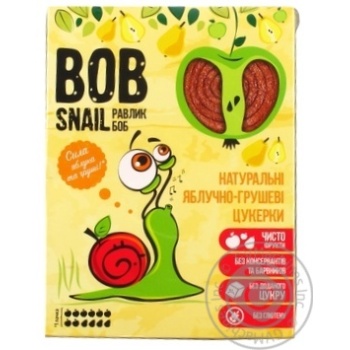 Конфеты Bob Snail яблочно-грушевые натуральные 120г купить, цены на МегаМаркет - фото 1