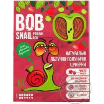 Bob Snail apple-strawberry natural candy 120g - buy, prices for MegaMarket - photo 1