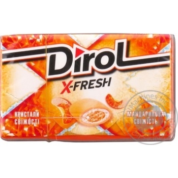 Жувальна гумка Dirol X-fresh мандаринова свіжість 18г купити, ціни на МегаМаркет - фото 1