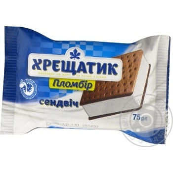 Морозиво пломбір Хрещатик на печиві з какао 75г купити, ціни на МегаМаркет - фото 5