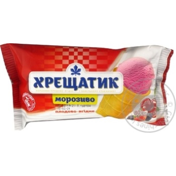 Мороженое Хрещатик плодово-ягодное в вафельном стакане 80г купить, цены на МегаМаркет - фото 1