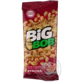 Арахіс Big Bob смажений солоний зі смаком бекону 70г купити, ціни на МегаМаркет - фото 1