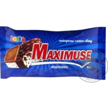 Laska Ice-Burger In Glaze Ice-Cream 90g - buy, prices for MegaMarket - photo 1
