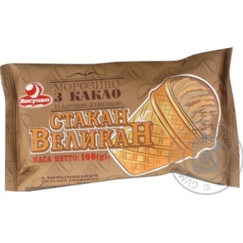 Lasunka with cacao and boiled condensed milk ice-cream 100g - buy, prices for MegaMarket - photo 1
