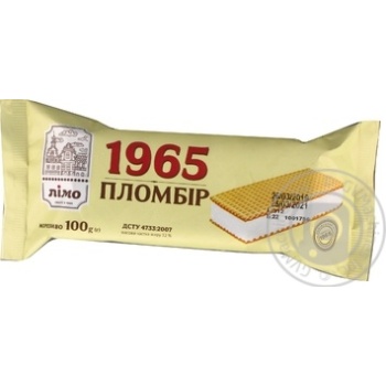 Мороженое Лимо Пломбир 1965 в вафельных листах 100г купить, цены на МегаМаркет - фото 1